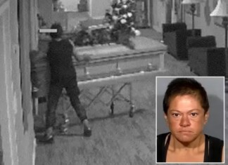 Mulher embriagada tenta roubar cadáver dentro de caixão em casa funerária