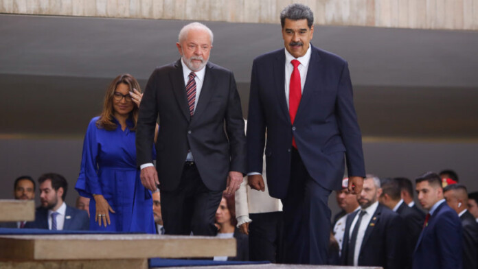 NicolasMadruro-Lula-Itamatary-Brasil-Venezuela-Janja-LuizInacio-CiriaMaduro-Seguranca-Militares-PracaDos3Poderes-29mai2023