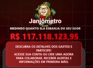 Em três meses, Janjômetro quase dobra e expõe R$ 117 milhões em despesas