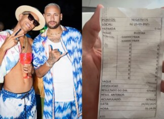 Buzeira lamenta perda de R$ 1 milhão em noite de pôquer na casa de Neymar