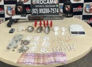 Fuga de traficantes resulta em apreensão de drogas, armamento e munições na zona leste de Manaus