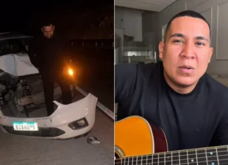 Após colisão com carreta, cantor evangélico agradece a Deus por escapar com vida