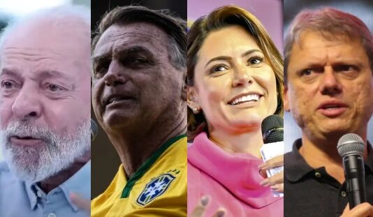 Lula venceria em cenários com Bolsonaro, Tarcísio ou Michelle no 1° turno, aponta pesquisa