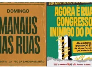 Protesto contra anistia e “PEC da Blindagem” será realizado em Manaus neste domingo