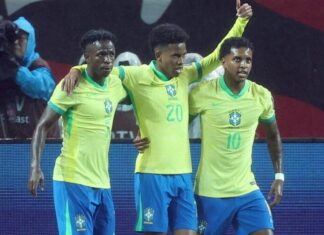 Com dois gols de Rodrygo e Estevão, Brasil aplica 5 x 0 na Coreia do Sul em Seul