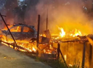 Avô e neto morrem carbonizados em incêndio na Rodovia Manoel Urbano no Amazonas
