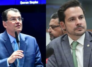 Real Time: Eduardo Braga e Alberto Neto aparecem à frente ao Senado no AM