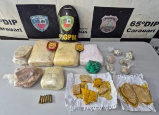 Operação Natal Mais Seguro: PC-AM e PMAM prendem dupla com mais de cinco quilos de maconha tipo skunk e oxi em Carauari