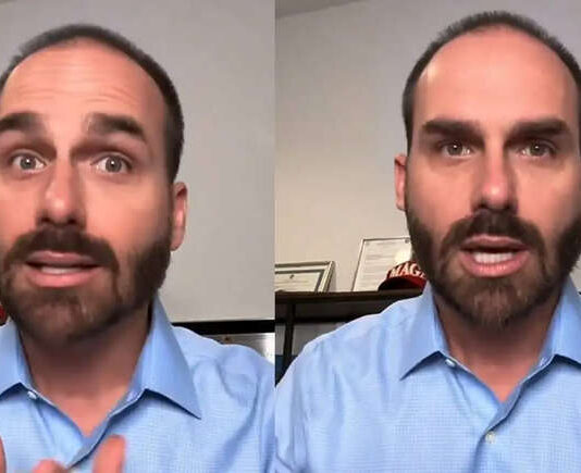 Eduardo Bolsonaro parte pra cima de governador do Mato Grosso na web: “Frouxo”