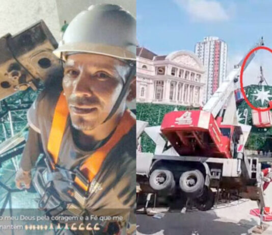 Trabalhador morre após estrutura de árvore natalina despencar durante instalação no Largo São Sebastião