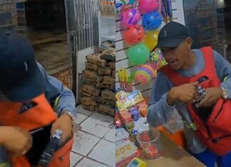 Assaltante armado rende funcionárias e clientes em comércio no São Francisco em Manaus