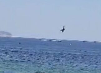 Avião de publicidade cai no mar e piloto morre em Copacabana