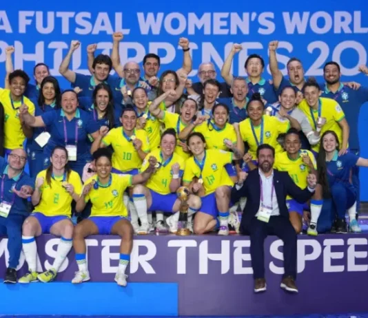 Brasil faz 3 a 0 em Portugal e levanta o título do Mundial de Futsal Feminino