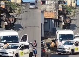 Roubo de carga é filmado na Comunidade Mundo Novo na Zona Norte de Manaus