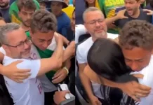 Encontro com os pais marca momento de emoção de Nikolas Ferreira na caminhada