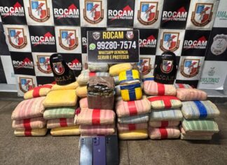 Drogas avaliadas em R$ 1,6 milhão são apreendidas pela Rocam em barco no porto de Manaus