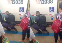 Acidente com coletivo deixa mulher com perna destruída dentro do Terminal 1