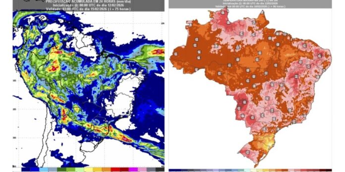 Carnaval terá calor e chuvas isoladas em boa parte do Brasil, com alerta de tempestade no Sul