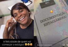 No sétimo semestre de Direito, Jojo Todynho confirma estágio e compartilha entusiasmo nas redes