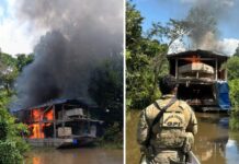 Ação integrada sufoca garimpo ilegal e inutiliza estruturas no interior do AM