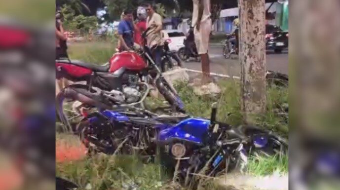 Avanço de sinal termina com motoboy gravemente ferido e agressão a motorista embriagado em Manaus