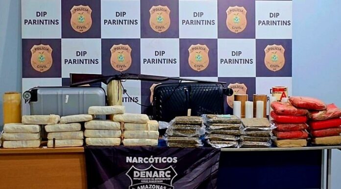 Denarc prende três suspeitos e apreende 50 kg de ‘supermaconha’ no AM