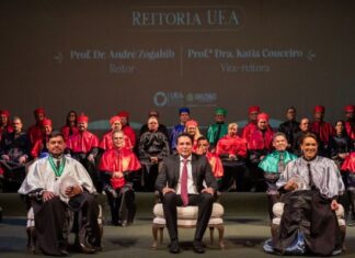 André Zogahib e Katia Couceiro são empossados nos cargos de reitor e vice-reitora da UEA
