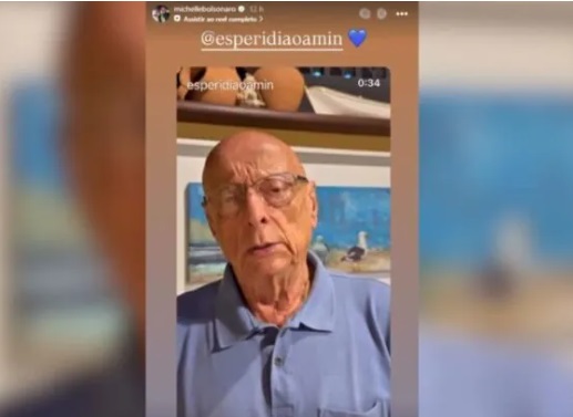 Crise: Michelle compartilha vídeo de adversário de Carlos Bolsonaro