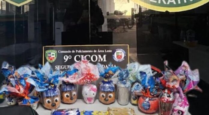 Adolescente tenta levar 86 barras de chocolate e 13 ovos de Páscoa e acaba apreendida em Manaus
