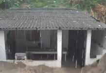 Família perde bens após enxurrada invadir residência em Manaus