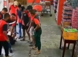 VÍDEO: Funcionário reage com terçado e impede assalto em loja de construção