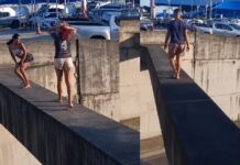 Grupo realiza coreografia em viaduto na zona norte de Manaus e chama atenção pelo risco extremo