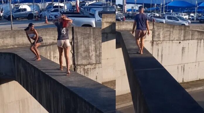 Grupo realiza coreografia em viaduto na zona norte de Manaus e chama atenção pelo risco extremo