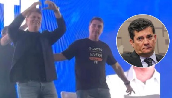 Tarcísio e Moro ignoram escândalo do Banco Master e fazem ato com Flávio Bolsonaro