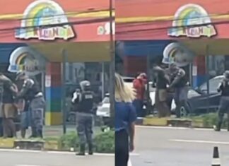 Homem é detido após roubo de moto e acidente durante fuga na Avenida Djalma Batista, em Manaus