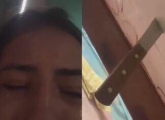 Caso de violência doméstica em Presidente Figueiredo viraliza após vítima exibir faca na porta de casa