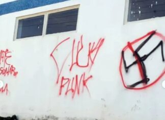 Homem é investigado por apologia ao nazismo após ser filmado pichando muros com símbolos extremistas