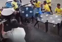 Carro dirigido por adolescente invade calçada e atinge grupo que acompanhava jogo do Brasil em Minas Gerais