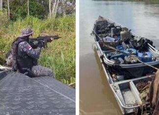 Embarcação usada por piratas de rio em ação criminosa é localizada pela PM em Jutaí