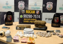 Dupla é presa pela ROCAM com drogas e arma de fogo no Centro de Manaus
