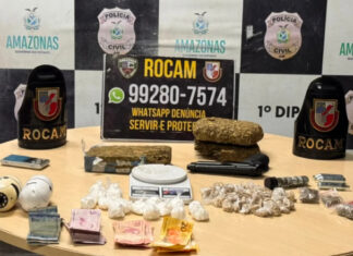 Dupla é presa pela ROCAM com drogas e arma de fogo no Centro de Manaus