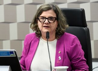 Senadora acusa Flávio Bolsonaro de trair interesses do Brasil em audiência nos EUA