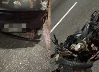 Grave colisão entre carro e motocicleta deixa um morto no Centro de Manaus