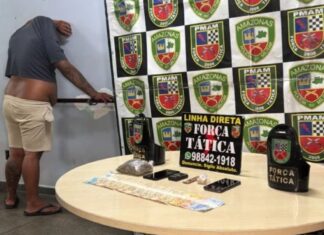 Homem é preso pela Força Tática após tentativa de esconder drogas na zona Sul
