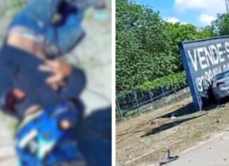 Motorista de app perde controle do carro e atropela motociclista na zona leste de Manaus