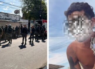 Suspeito com simulacro é atingido por disparo durante abordagem da PM em Manaus