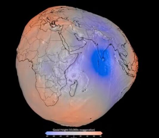 Imagem inédita da Nasa revela formato do campo gravitacional terrestre