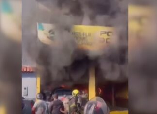 Incêndio em loja automotiva mobiliza bombeiros na Cidade Nova, em Manaus
