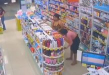 Grupo de mulheres é filmado enquanto furtava mercadorias em drogaria de Manaus