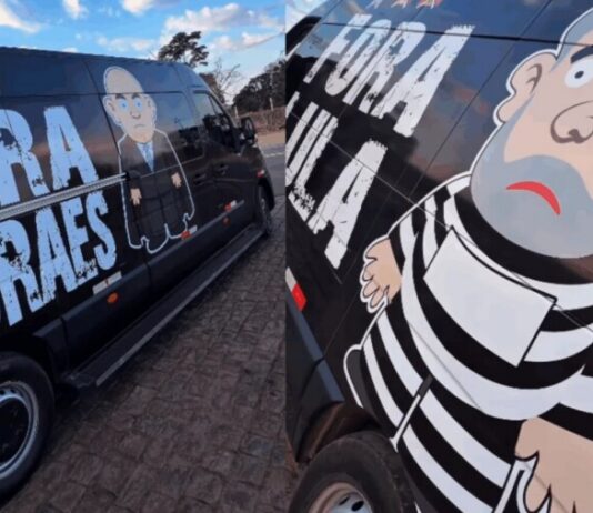 Bolsonarista transforma van de campanha em ato contra Lula e Moraes